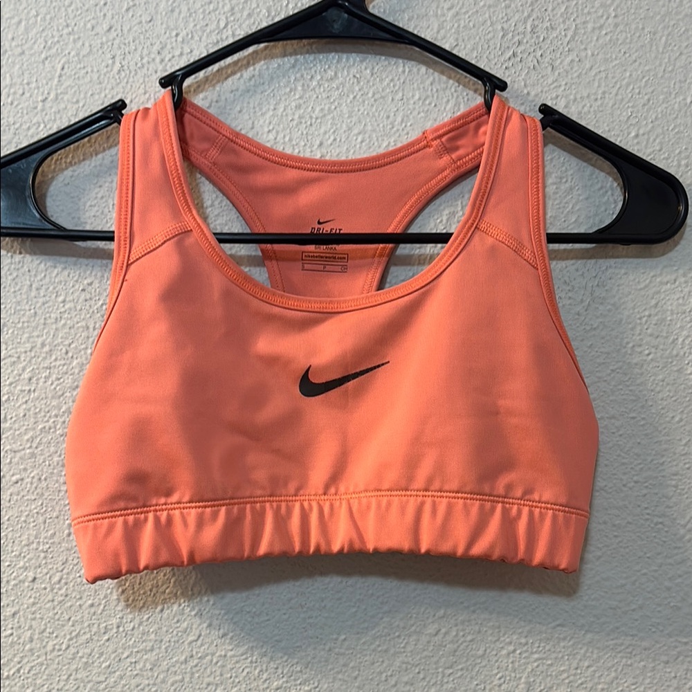 Nike Orange Sports Bra with Racerback Design